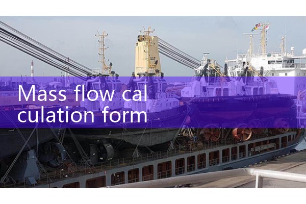 Mass flow calculation formula